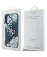 Guess Grained Roses Big 4G logo case for iPhone 16 - blue