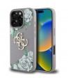 Guess Grained Roses Big 4G Logo iPhone 16 Pro Case - Purple