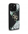 Guess Grained Roses Big 4G logo case for iPhone 16 Pro Max - black