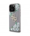 Guess Grained Roses Big 4G Logo iPhone 16 Pro Max Case - Purple