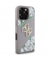 Guess Grained Roses Big 4G Logo iPhone 16 Pro Max Case - Purple