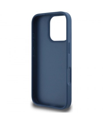Guess Grained Roses Big 4G logo case for iPhone 16 Pro - blue