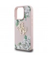 Guess Grained Roses Big 4G logo iPhone 16 Pro case - pink