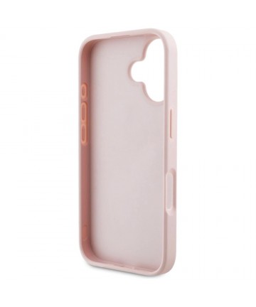 Guess Grained Roses Big 4G logo iPhone 16 case - pink
