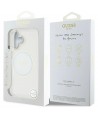 Guess IML Metal Colored Circle Classic Logo MagSafe case for iPhone 16 - white