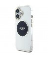 Guess IML Metal Colored Circle Classic Logo MagSafe case for iPhone 16 - black