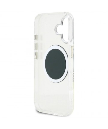 Guess IML Metal Colored Circle Classic Logo MagSafe case for iPhone 16 - black