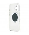 Guess IML Metal Colored Circle Classic Logo MagSafe case for iPhone 16 - black