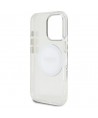 Guess IML Metal Colored Circle Classic Logo MagSafe case for iPhone 16 Pro - white