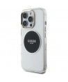 Guess IML Metal Colored Circle Classic Logo MagSafe case for iPhone 16 Pro - black