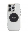Guess IML Metal Colored Circle Classic Logo MagSafe case for iPhone 16 Pro - black