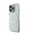 Guess IML Metal Colored Circle Classic Logo MagSafe case for iPhone 16 Pro Max - white