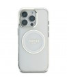 Guess IML Metal Colored Circle Classic Logo MagSafe case for iPhone 16 Pro Max - white