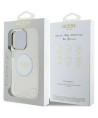 Guess IML Metal Colored Circle Classic Logo MagSafe case for iPhone 16 Pro Max - white