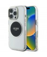 Guess IML Metal Colored Circle Classic Logo MagSafe Case for iPhone 16 Pro Max - Black