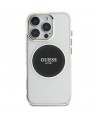 Guess IML Metal Colored Circle Classic Logo MagSafe Case for iPhone 16 Pro Max - Black