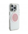 Guess IML Metal Colored Circle Classic Logo MagSafe case for iPhone 16 Pro Max - pink