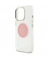 Guess IML Metal Colored Circle Classic Logo MagSafe case for iPhone 16 Pro Max - pink