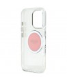 Guess IML Metal Colored Circle Classic Logo MagSafe case for iPhone 16 Pro Max - pink