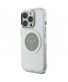 Guess IML Metal Colored Circle Classic Logo MagSafe case for iPhone 16 Pro Max - gray