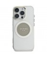 Guess IML Metal Colored Circle Classic Logo MagSafe case for iPhone 16 Pro Max - gray