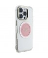 Guess IML Metal Colored Circle Classic Logo MagSafe iPhone 16 Pro Case - Pink