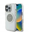 Guess IML Metal Colored Circle Classic Logo MagSafe case for iPhone 16 Pro - gray