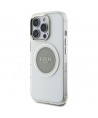 Guess IML Metal Colored Circle Classic Logo MagSafe case for iPhone 16 Pro - gray