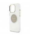 Guess IML Metal Colored Circle Classic Logo MagSafe case for iPhone 16 Pro - gray