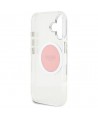 Guess IML Metal Colored Circle Classic Logo MagSafe iPhone 16 Case - Pink