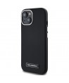 Karl Lagerfeld FW Metal Plate MagSafe iPhone 15 Case - Black