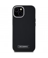 Karl Lagerfeld FW Metal Plate MagSafe iPhone 15 Case - Black