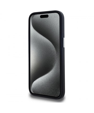 Karl Lagerfeld FW Metal Plate MagSafe iPhone 15 Case - Black
