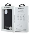 Karl Lagerfeld FW Metal Plate MagSafe iPhone 15 Case - Black