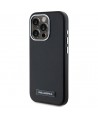 Karl Lagerfeld FW Metal Plate MagSafe iPhone 15 Pro Case - Black