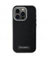 Karl Lagerfeld FW Metal Plate MagSafe iPhone 15 Pro Case - Black