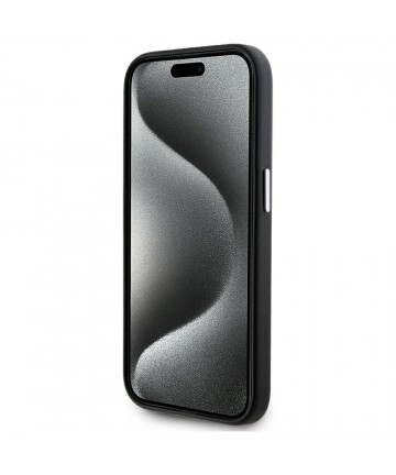 Karl Lagerfeld FW Metal Plate MagSafe iPhone 15 Pro Case - Black