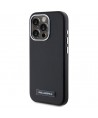 Karl Lagerfeld FW Metal Plate MagSafe iPhone 15 Pro Max Case - Black