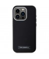 Karl Lagerfeld FW Metal Plate MagSafe iPhone 15 Pro Max Case - Black
