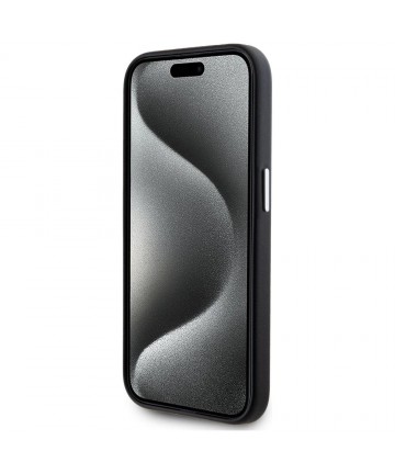 Karl Lagerfeld FW Metal Plate MagSafe iPhone 15 Pro Max Case - Black