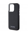 Karl Lagerfeld FW Metal Plate MagSafe iPhone 15 Pro Max Case - Black