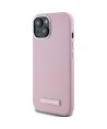 Karl Lagerfeld FW Metal Plate MagSafe iPhone 15 Case - Pink