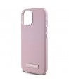 Karl Lagerfeld FW Metal Plate MagSafe iPhone 15 Case - Pink