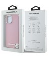 Karl Lagerfeld FW Metal Plate MagSafe iPhone 15 Case - Pink