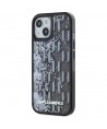Karl Lagerfeld Liquide Glitter Monogram Gradient iPhone 15 Case - Black