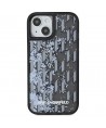 Karl Lagerfeld Liquide Glitter Monogram Gradient iPhone 15 Case - Black