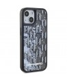 Karl Lagerfeld Liquide Glitter Monogram Gradient iPhone 15 Case - Black
