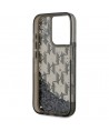 Karl Lagerfeld Liquide Glitter Monogram Gradient iPhone 15 Pro Case - Black