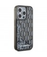 Karl Lagerfeld Liquide Glitter Monogram Gradient iPhone 15 Pro Max Case - Black