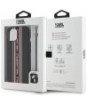 Karl Lagerfeld Saffiano Athleisure Stripes Cord iPhone 15 Case - Red